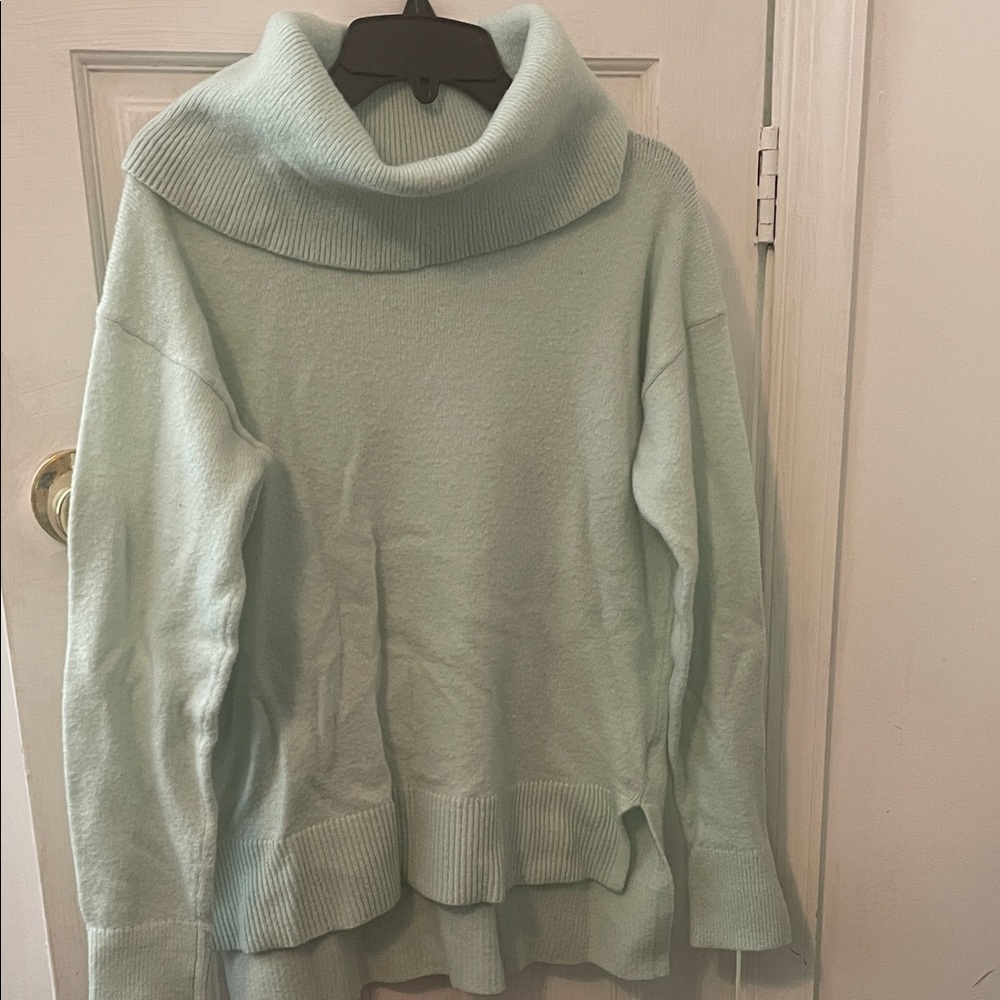 Banana Republic Light Green Cowl Neck Sweater